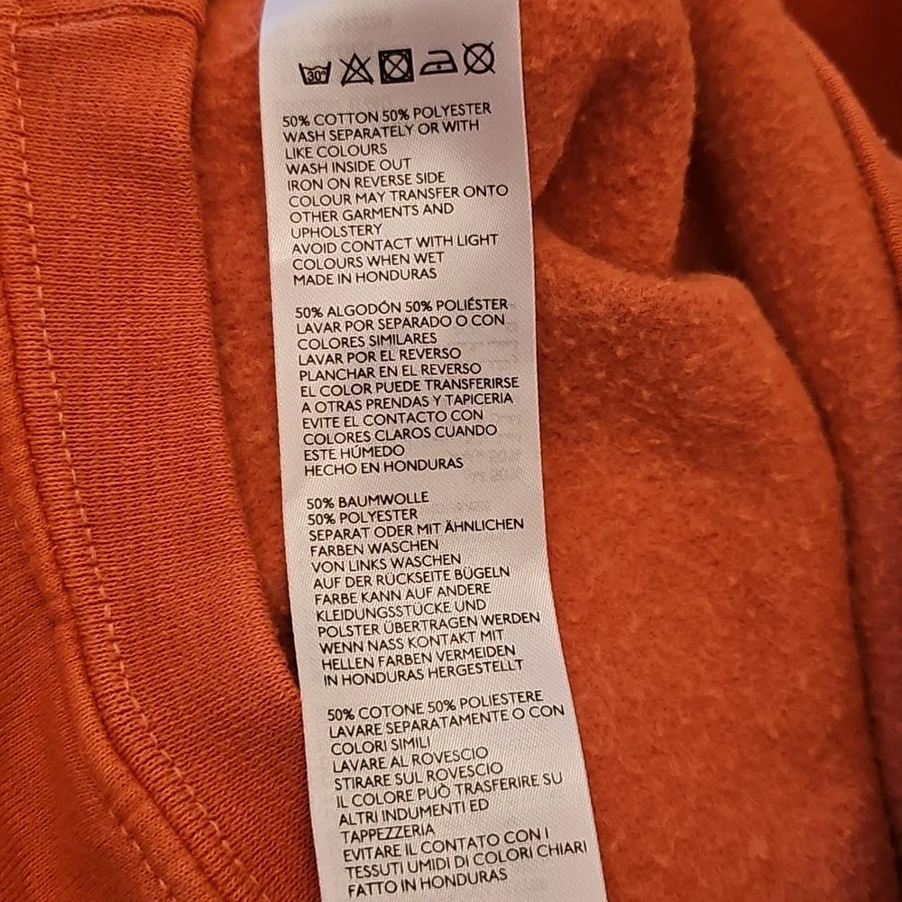 Anthropologie Orange Graphic Crewneck Sweatshirt - Picture 7 of 7